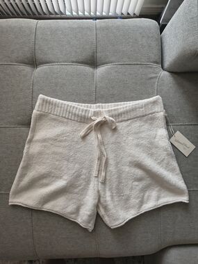 Universal Thread Cream Terrycloth High-Waist Lounge Shorts